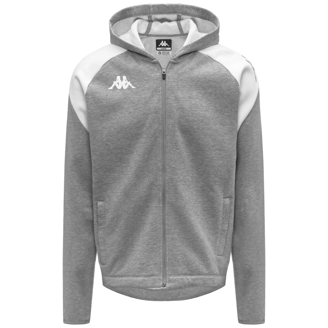 Grey Men's Full Zip Fleece Hoodie with Pockets 01