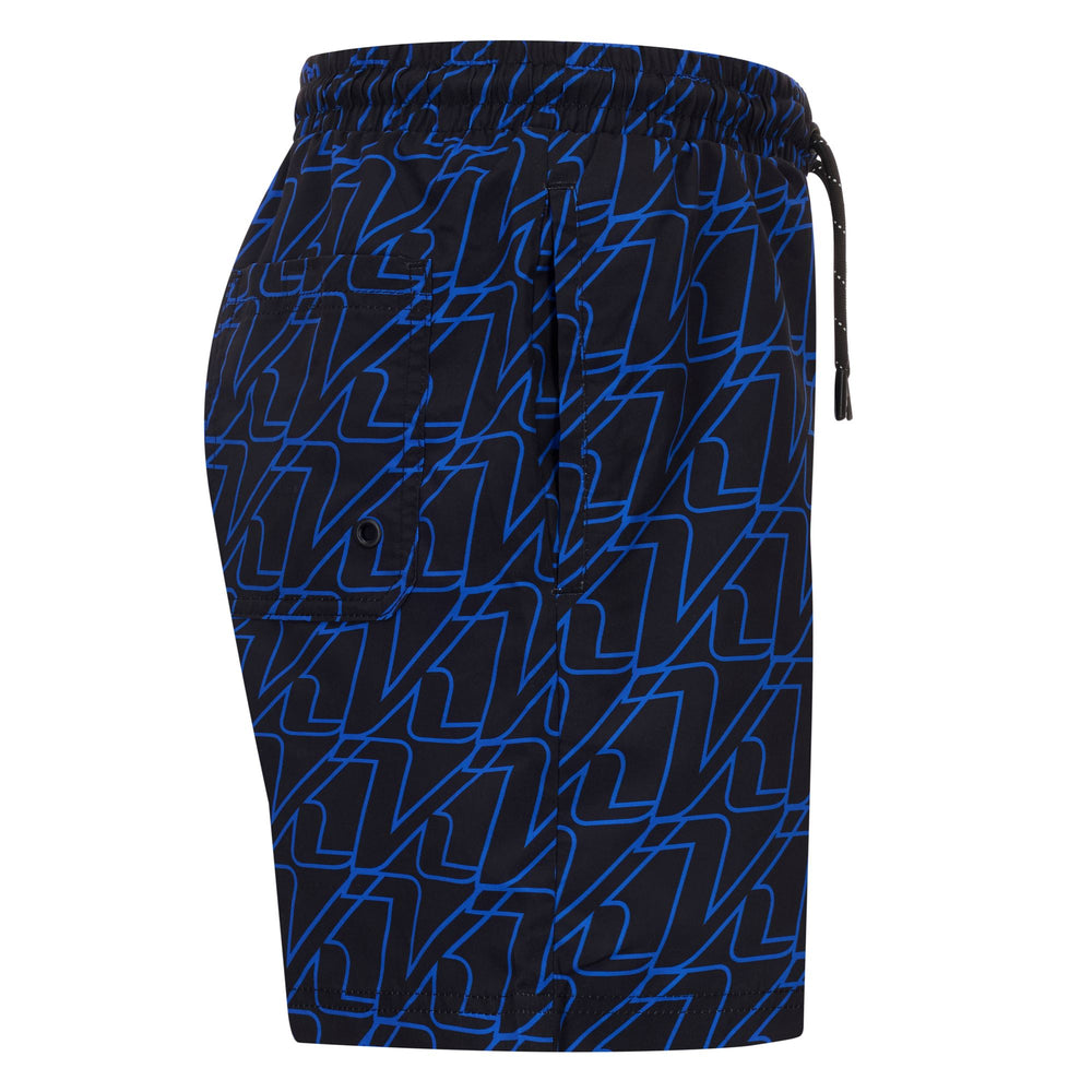 Black Men's Swimming Trunks with Omini Logo and Pockets 02