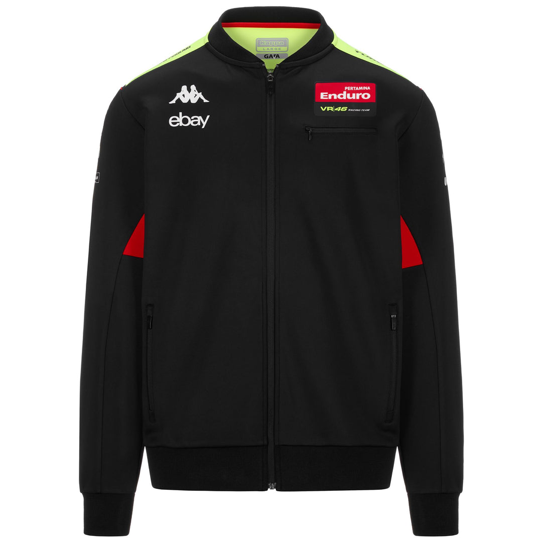 Black Neon Men's VR46 Racing Fleece Jacket with Zipper and Pockets main