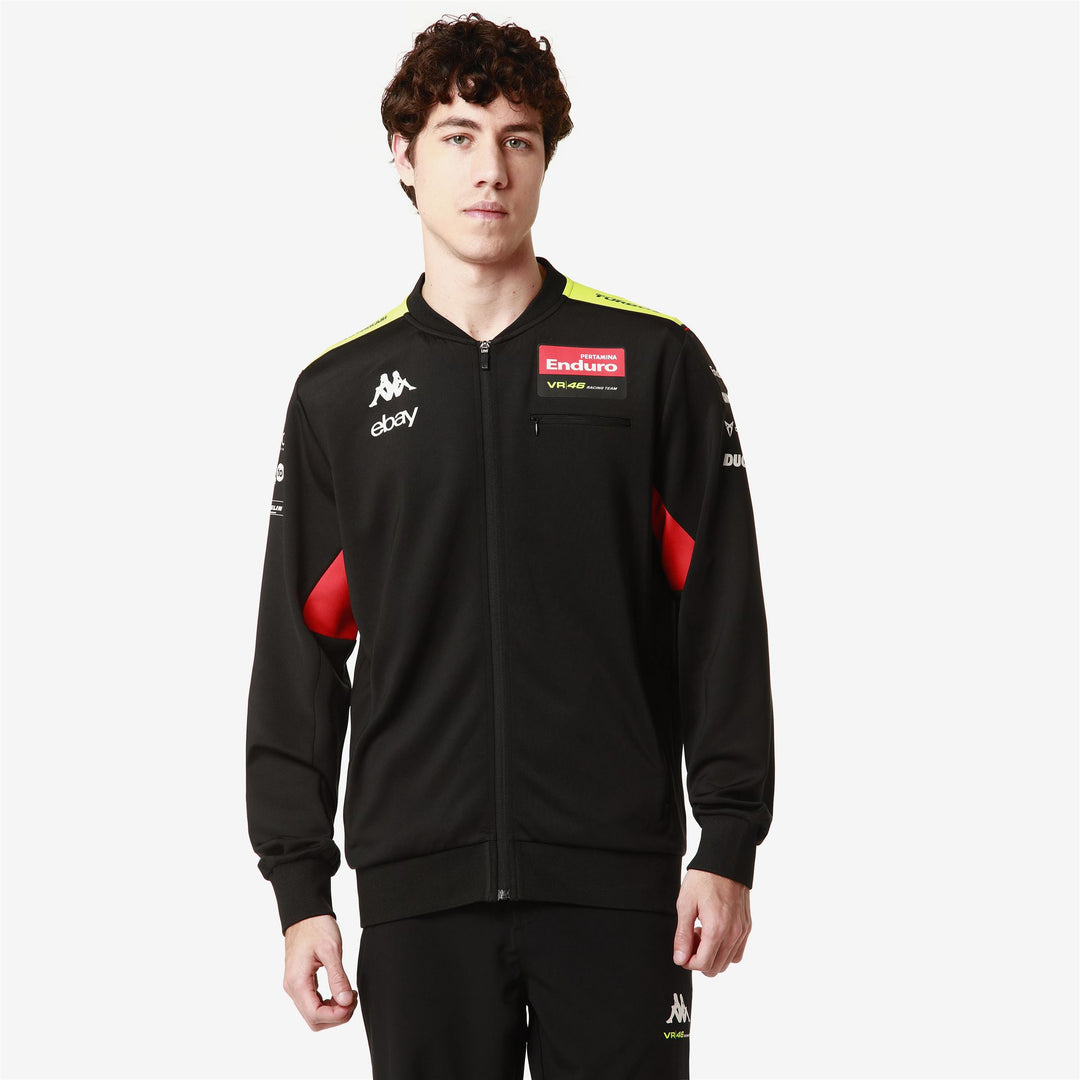 Black Men's Regular Fit Fleece Hoodie with Full Zip main