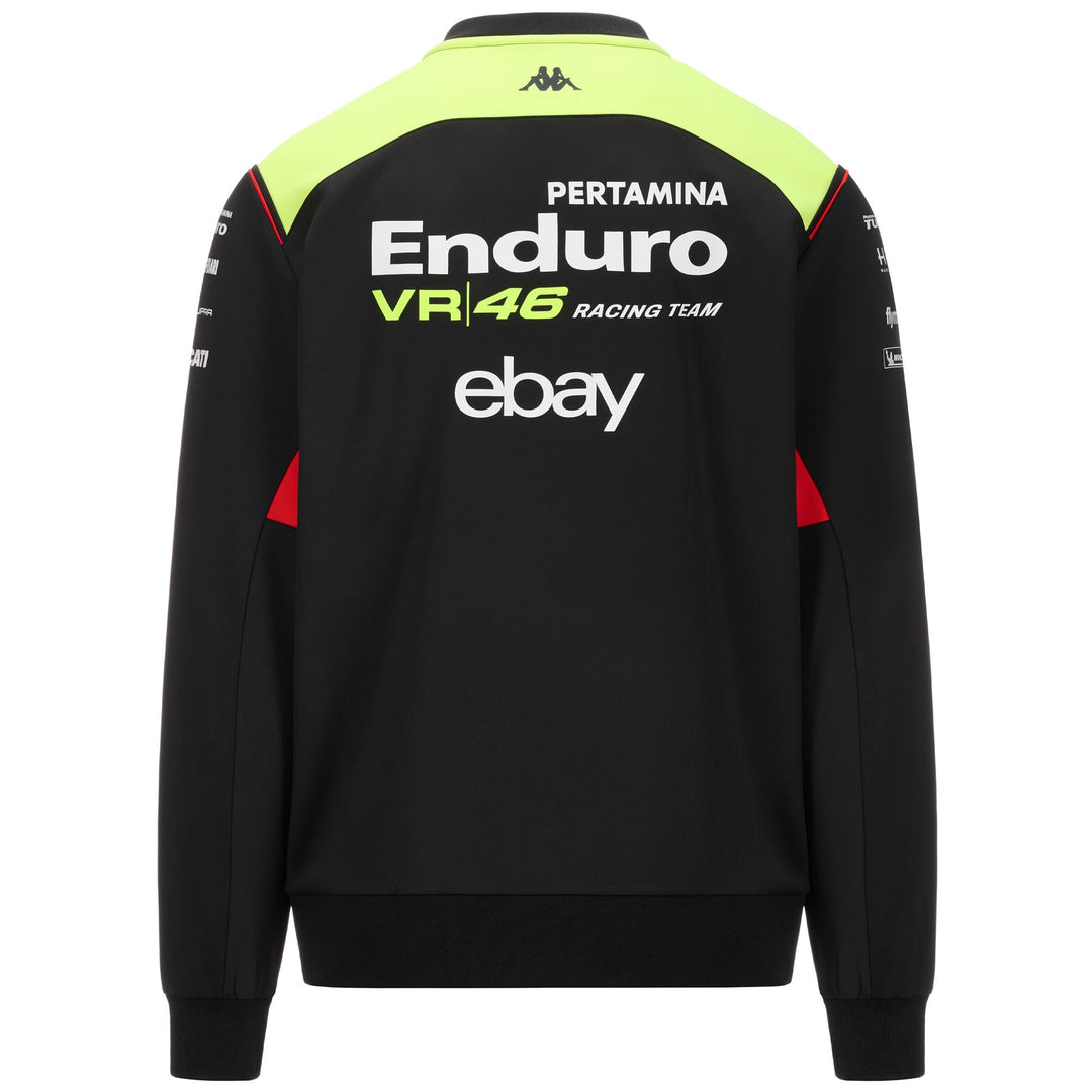 Black Neon Men's VR46 Racing Fleece Jacket with Zipper and Pockets main