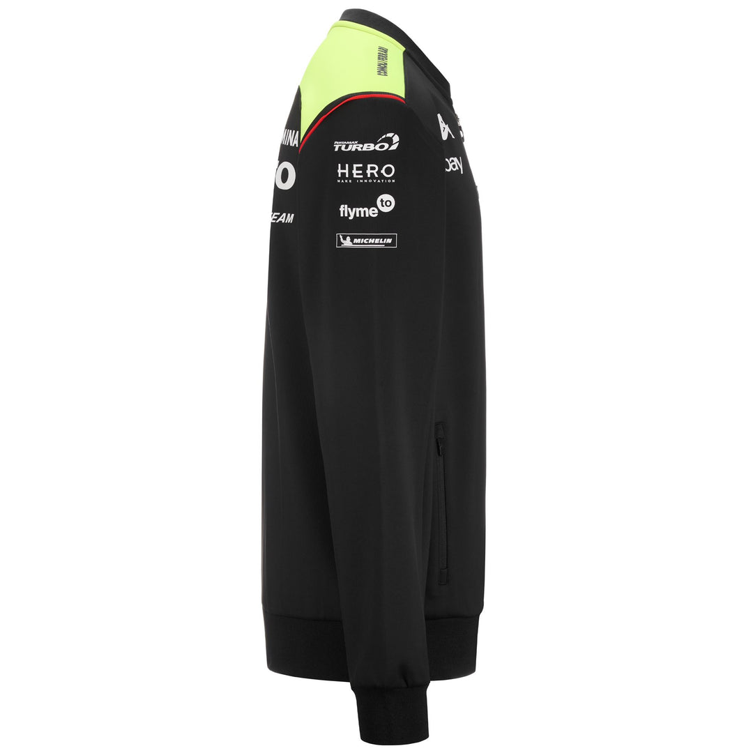 Black Neon Men's VR46 Racing Fleece Jacket with Zipper and Pockets main