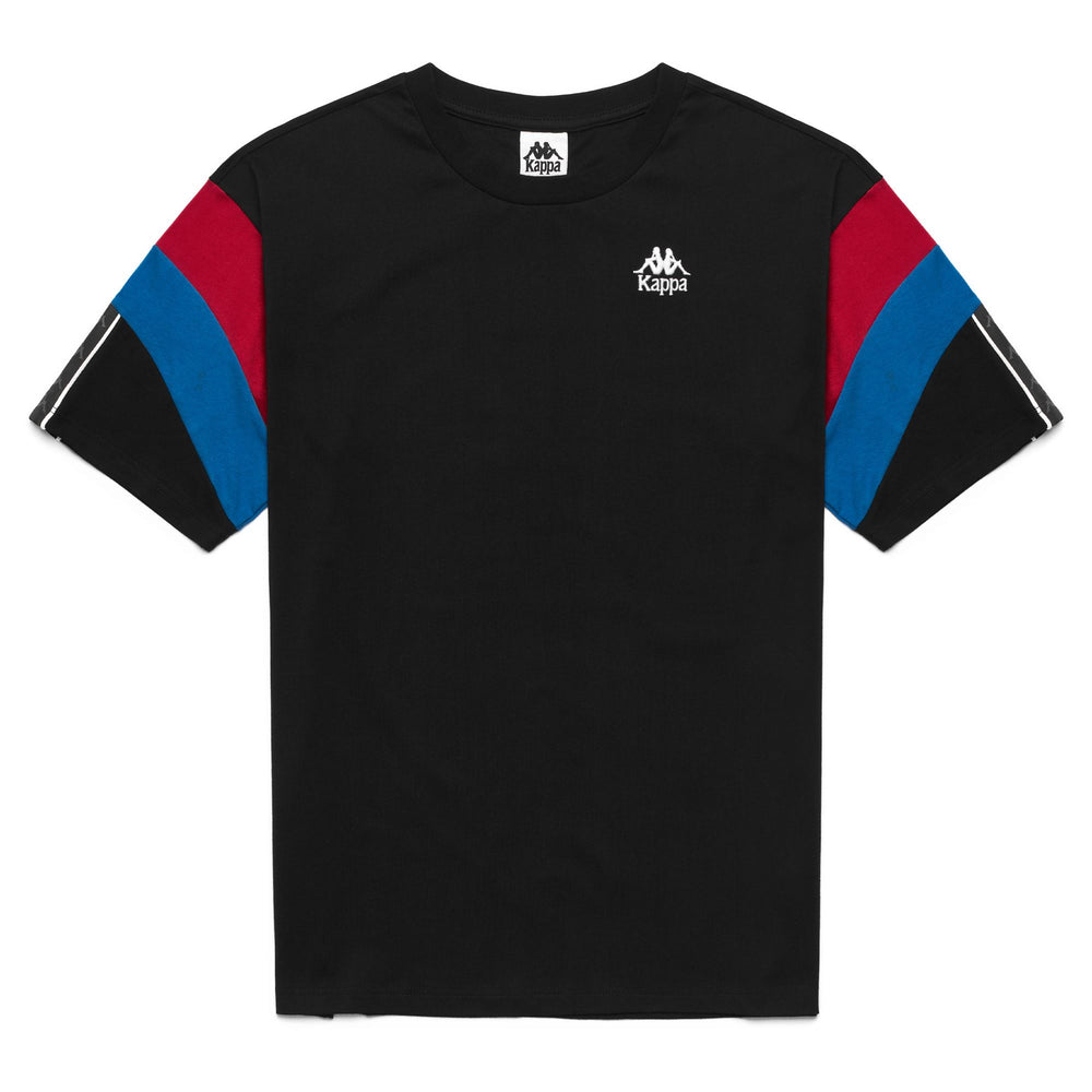 Black Men's Comfort Fit T-Shirt with Contrast Inserts 02