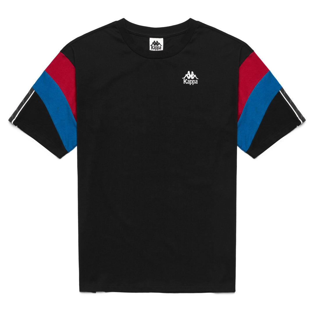 Black Men's Comfort Fit T-Shirt with Contrast Inserts main