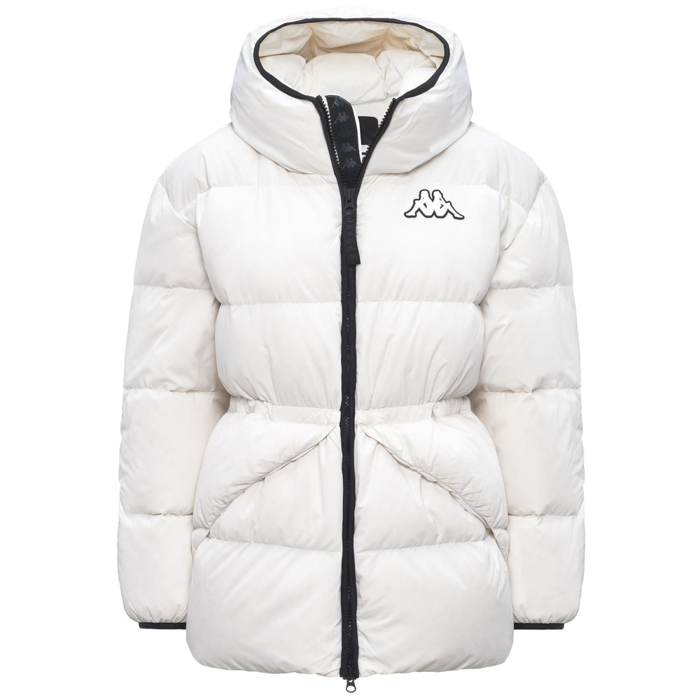 Veste de ski rembourrée blanche pour femme, coupe classique, avec isolation en duvet 02