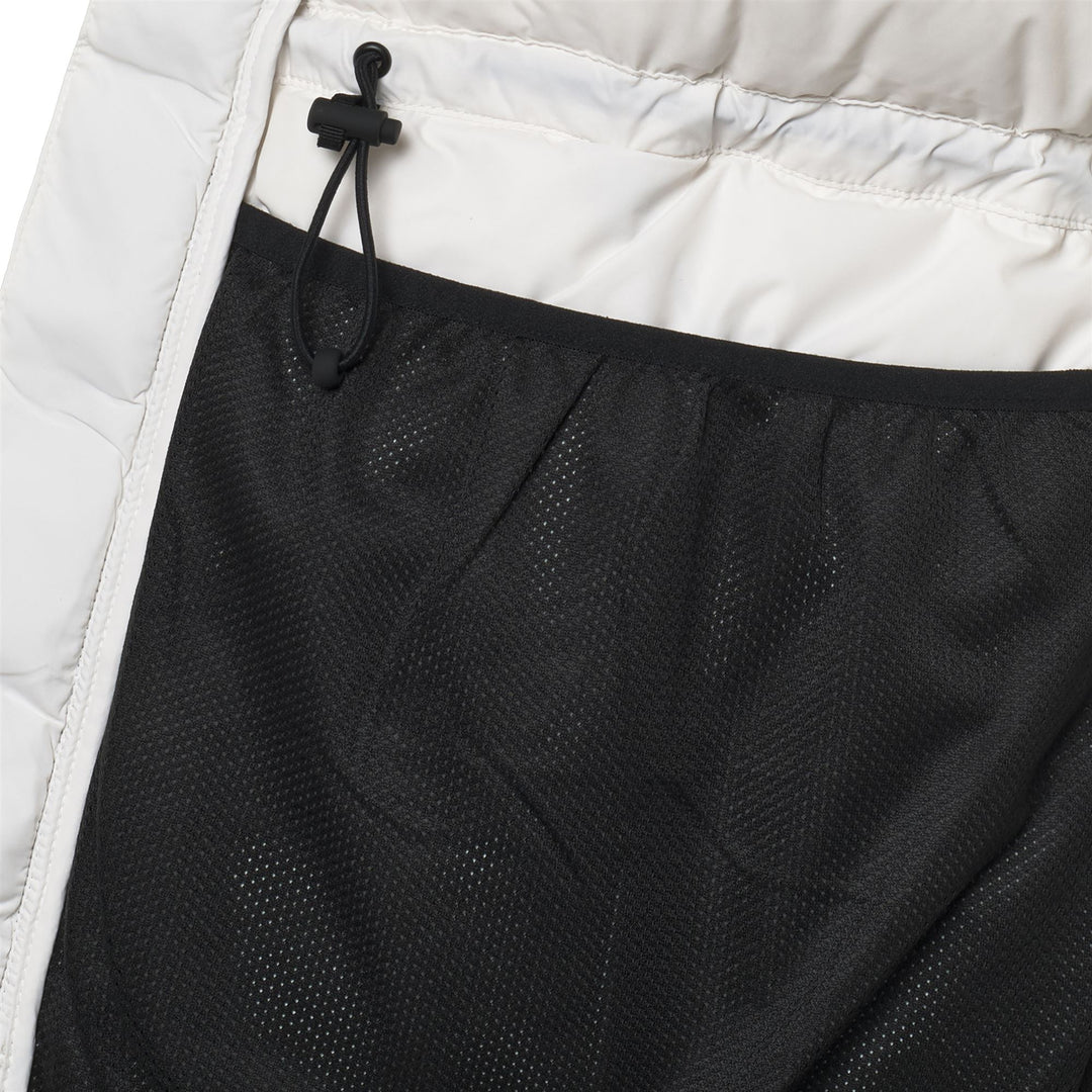 White Women's Mid-Length Down Jacket with Hood main