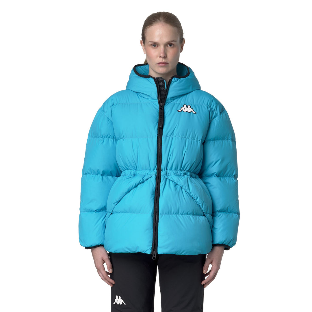 Turkis blue Women's Mid Padded Jacket with Down Insulation 01