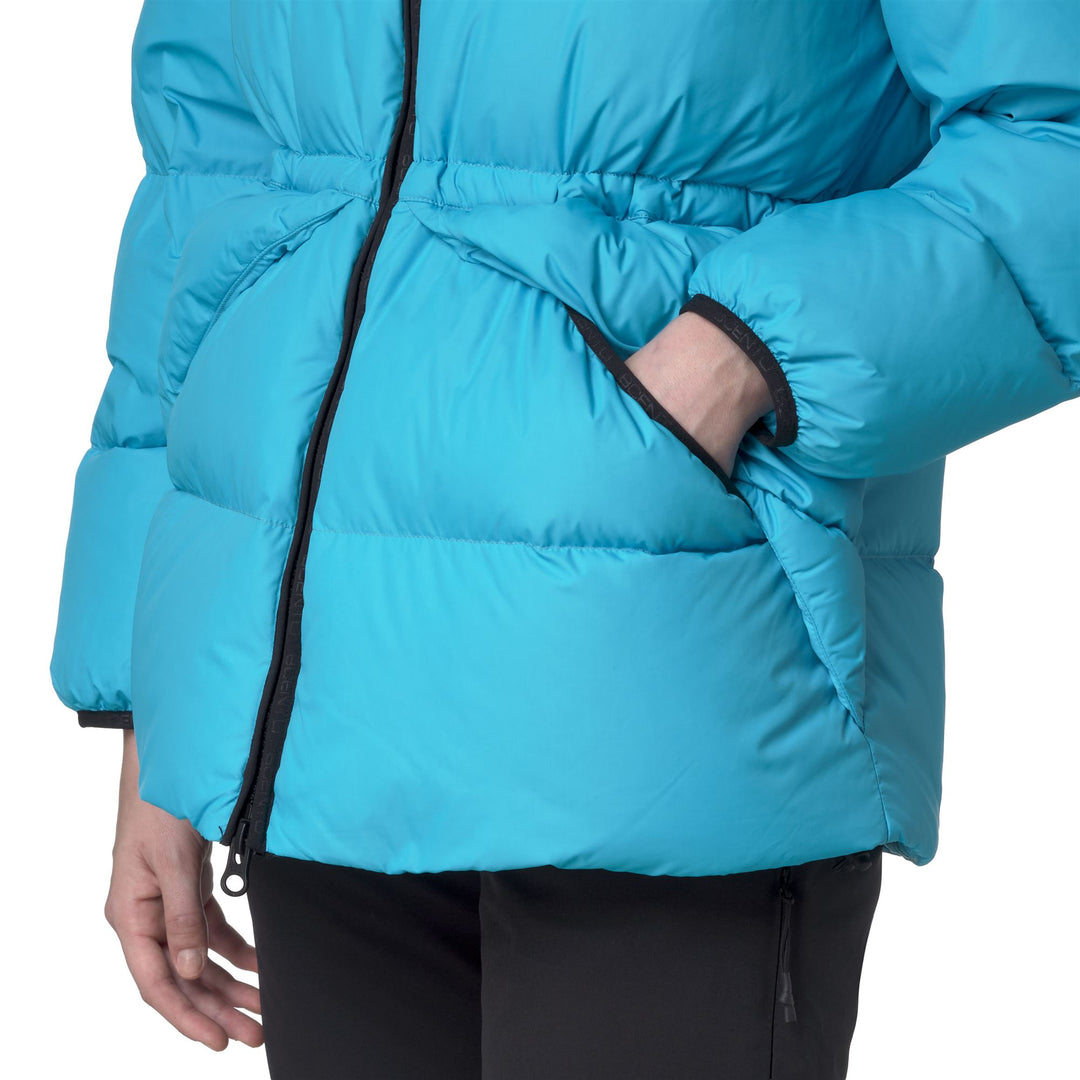 Turkis blue Women's Mid Padded Jacket with Down Insulation main