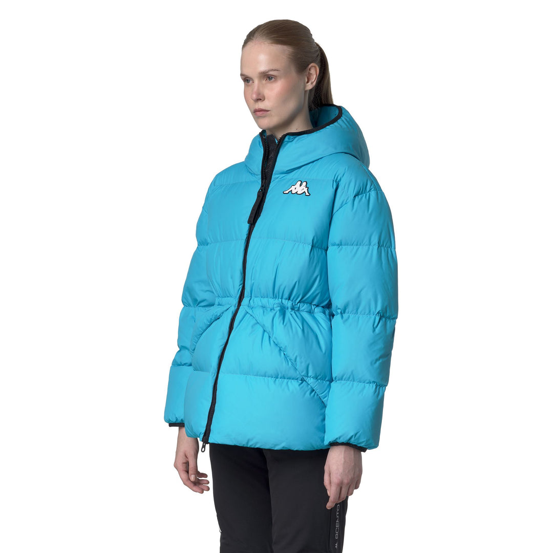 Turkis blue Women's Mid Padded Jacket with Down Insulation main