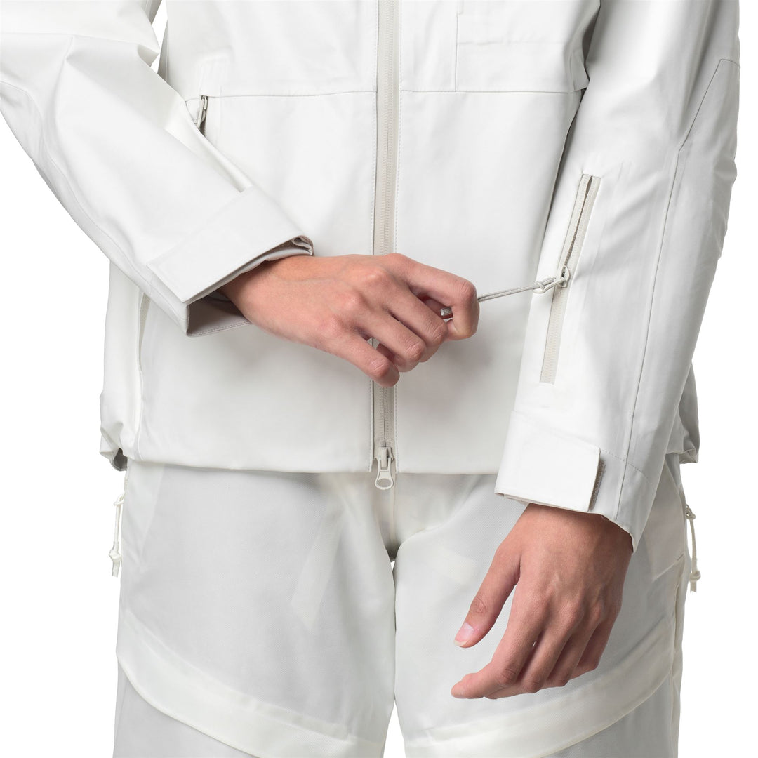 Giacca da sci antivento bianca da donna con vestibilità regular main