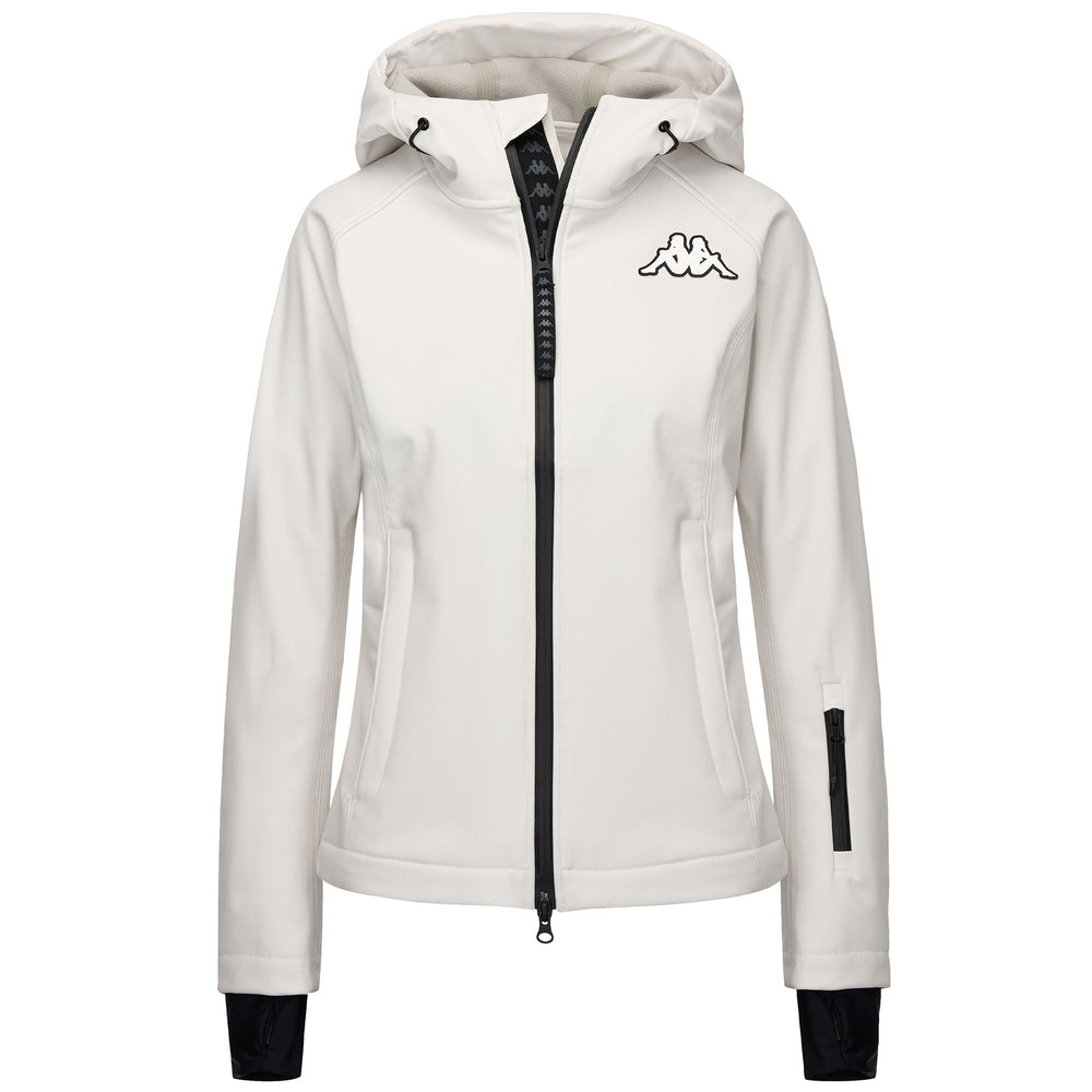 White Women's Regular Fit Waterproof Softshell Ski Jacket 02