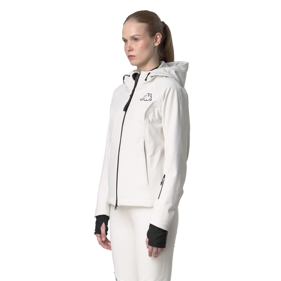 White Women's Waterproof Ski Softshell Jacket with Taped Seams main