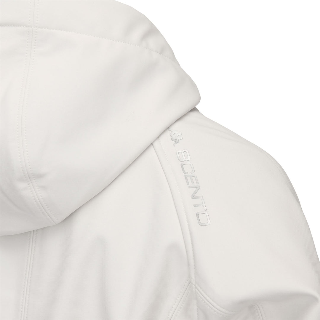 Veste softshell blanche pour femme avec protection imperméable main