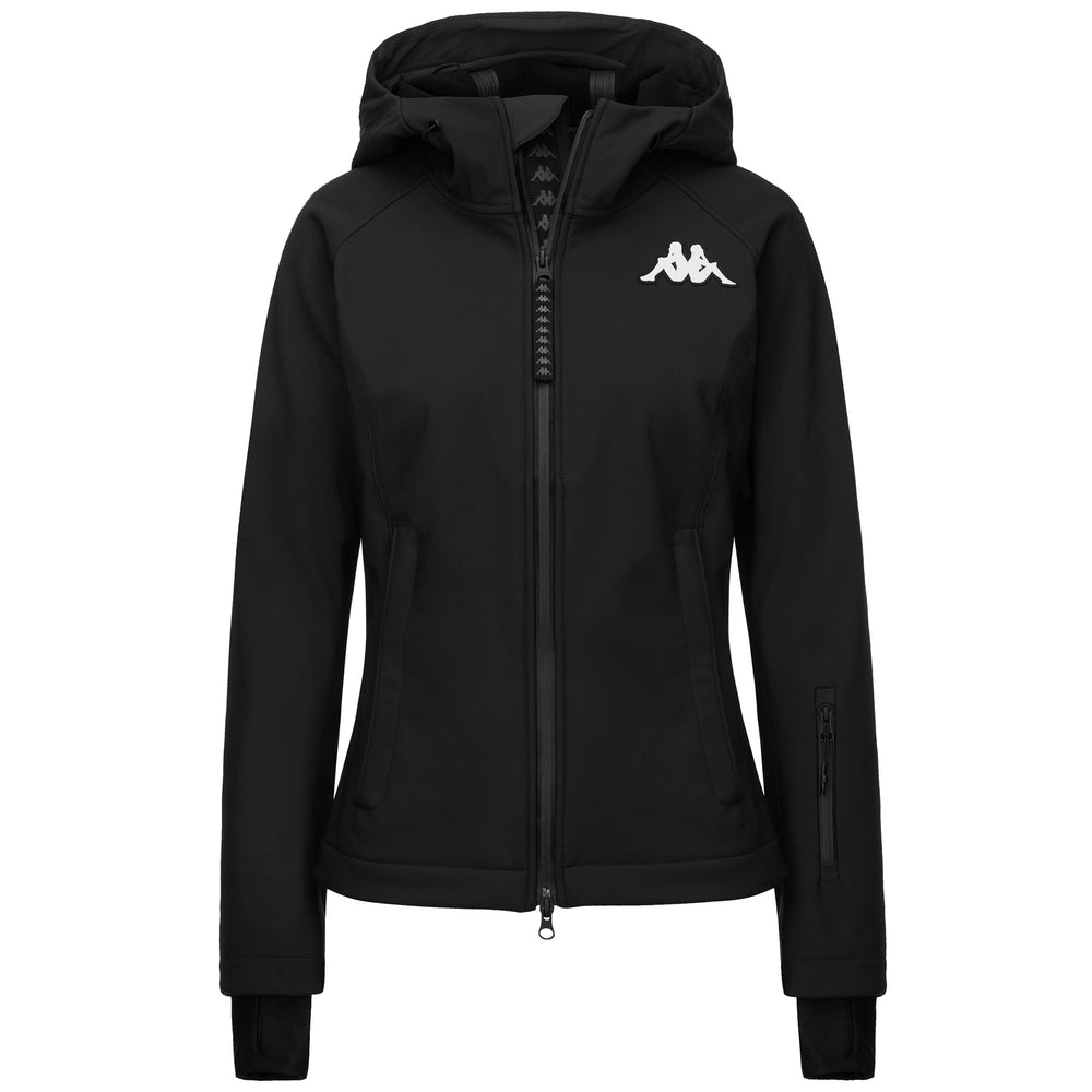Black Women's Softshell Jacket with Waterproof Protection 02