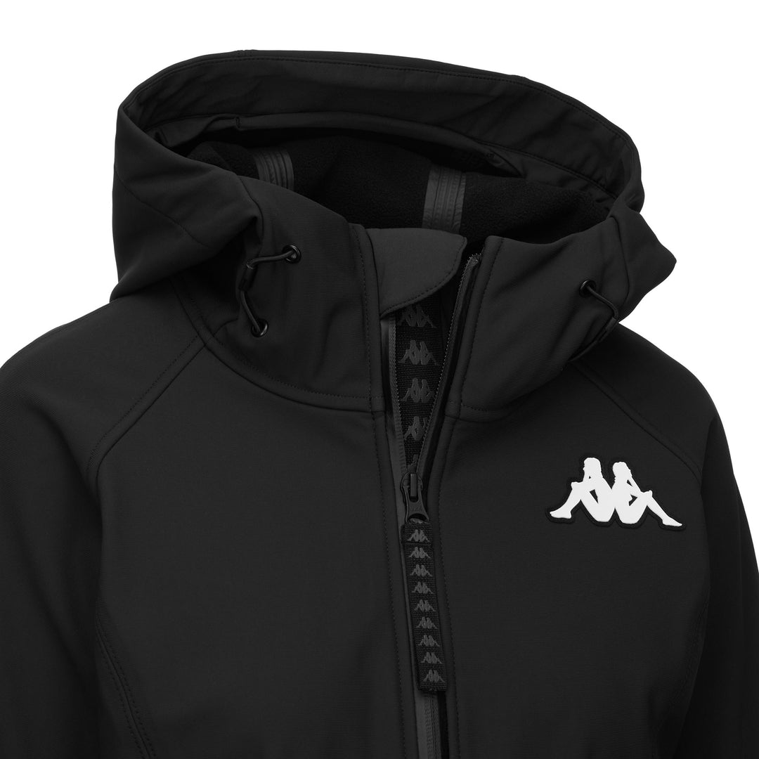 Veste de ski softshell imperméable noire pour femme main