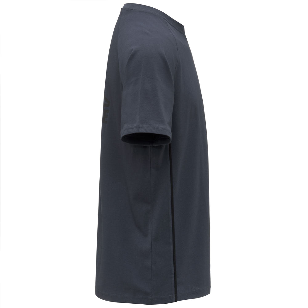 Grey Men's Cotton Graphic T-Shirt with V-Neck 02