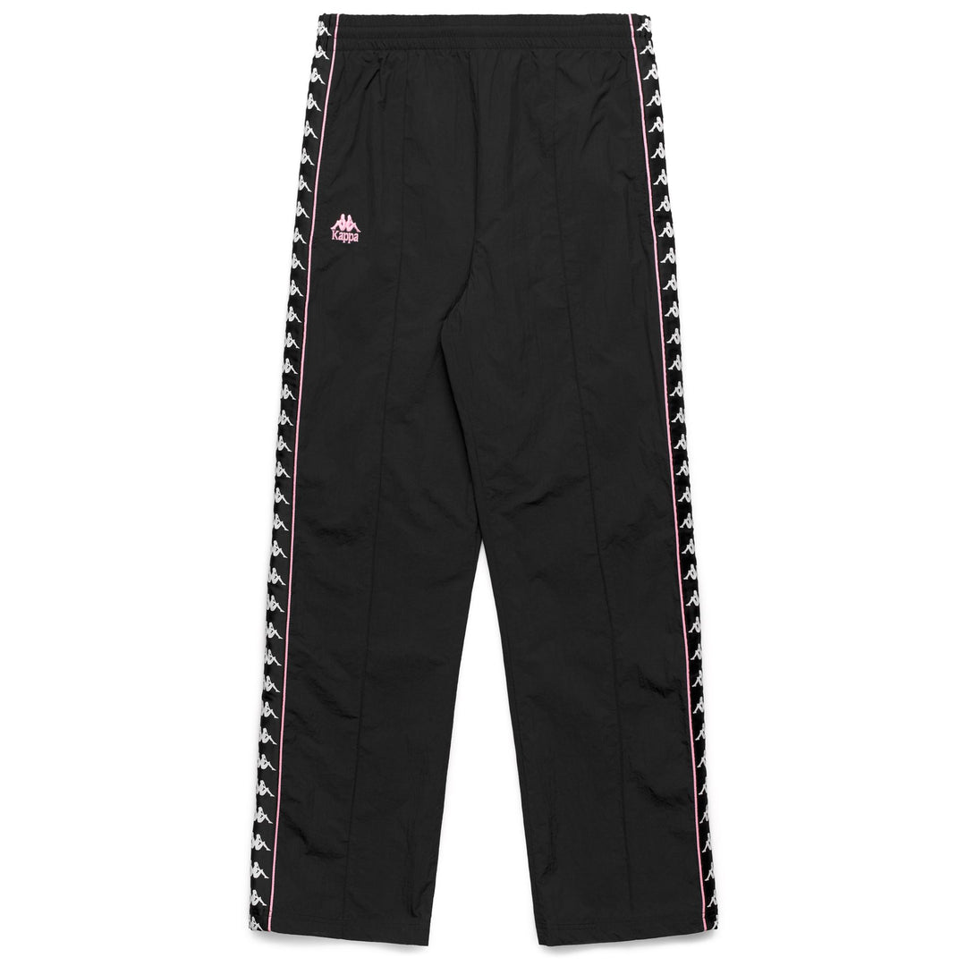 Black Men's Comfort Fit Sportswear Trousers in Nylon and Polyester main