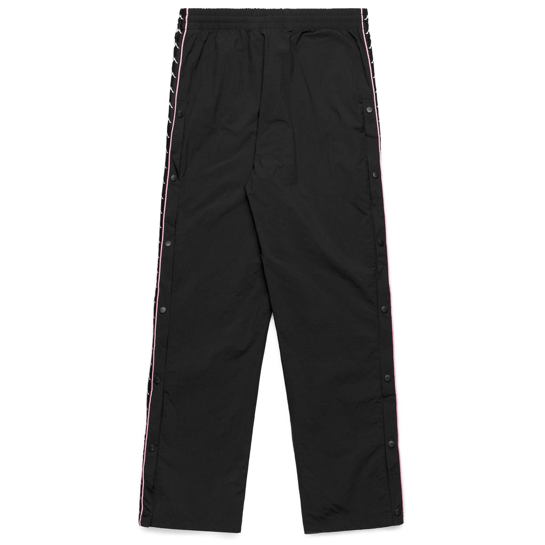Black Men's Comfort Fit Sportswear Trousers in Nylon and Polyester main