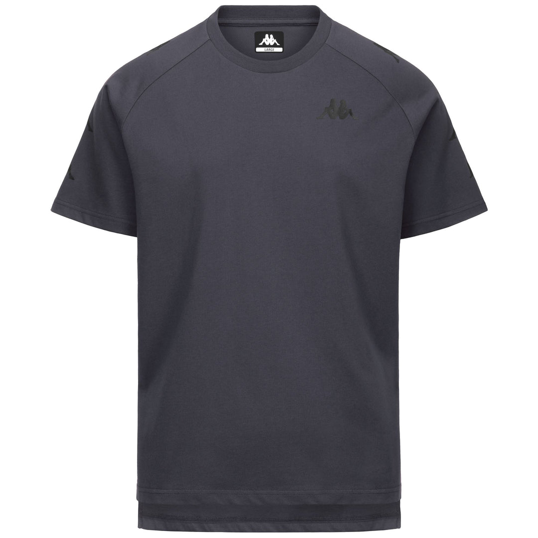 Camiseta de algodón gris de corte regular para hombre con logotipo de Omini main
