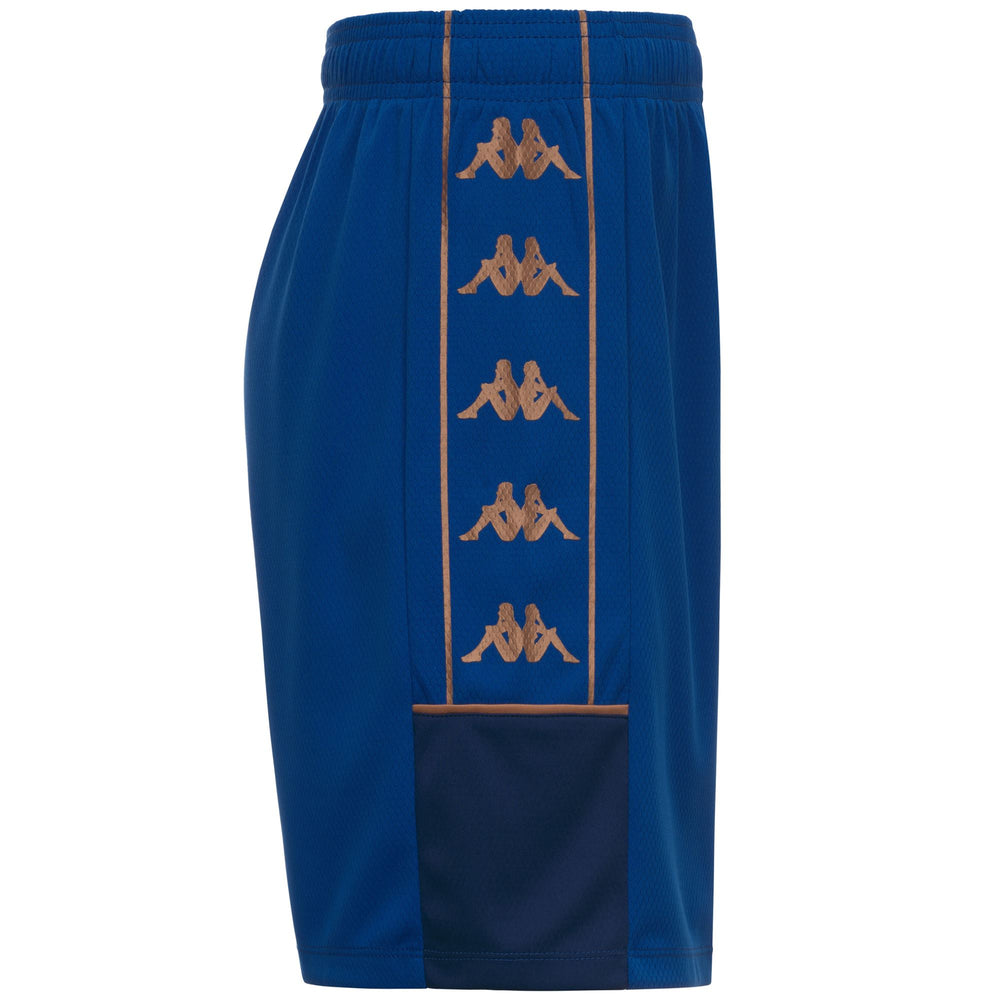 Blue Men's Slim Fit Soccer Training Shorts in Mesh Fabric 02