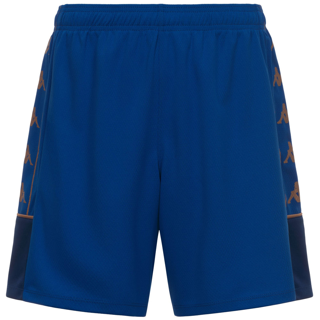 Short d'entraînement de football bleu pour homme, coupe ajustée, en tissu mesh 01
