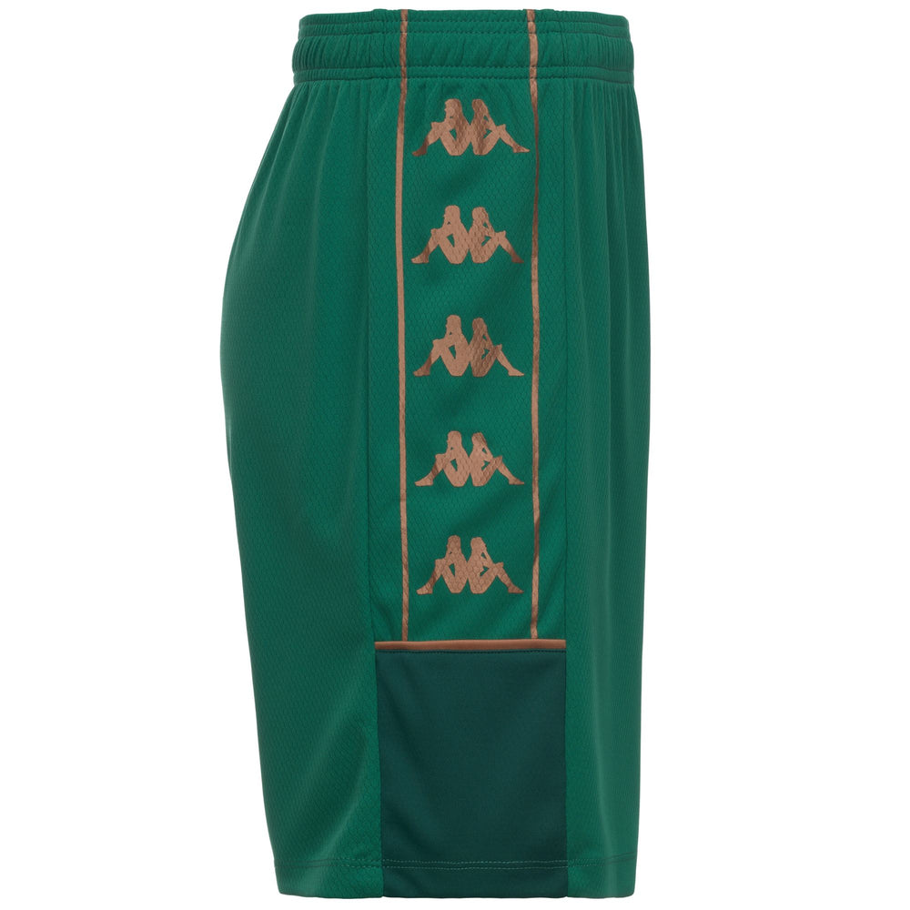 Green Men's Slim Fit Soccer Training Shorts in Mesh Fabric 02