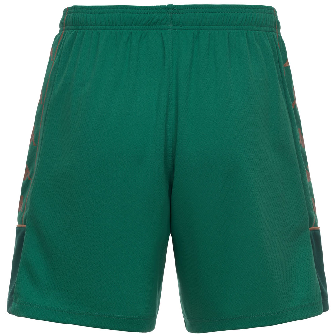 Short d'entraînement de football pour homme, coupe ajustée, en tissu mesh vert main