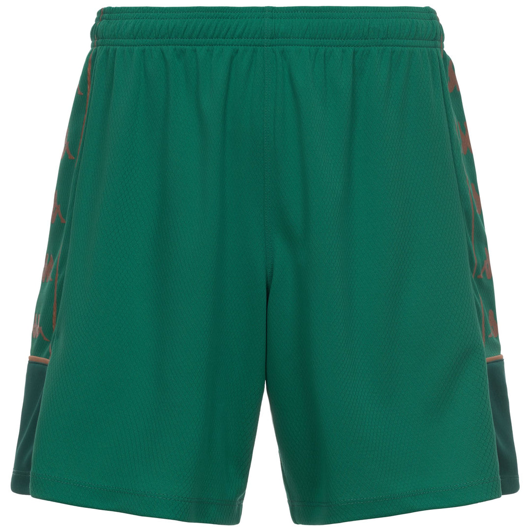 Short d'entraînement de football pour homme, coupe ajustée, en tissu mesh vert 01