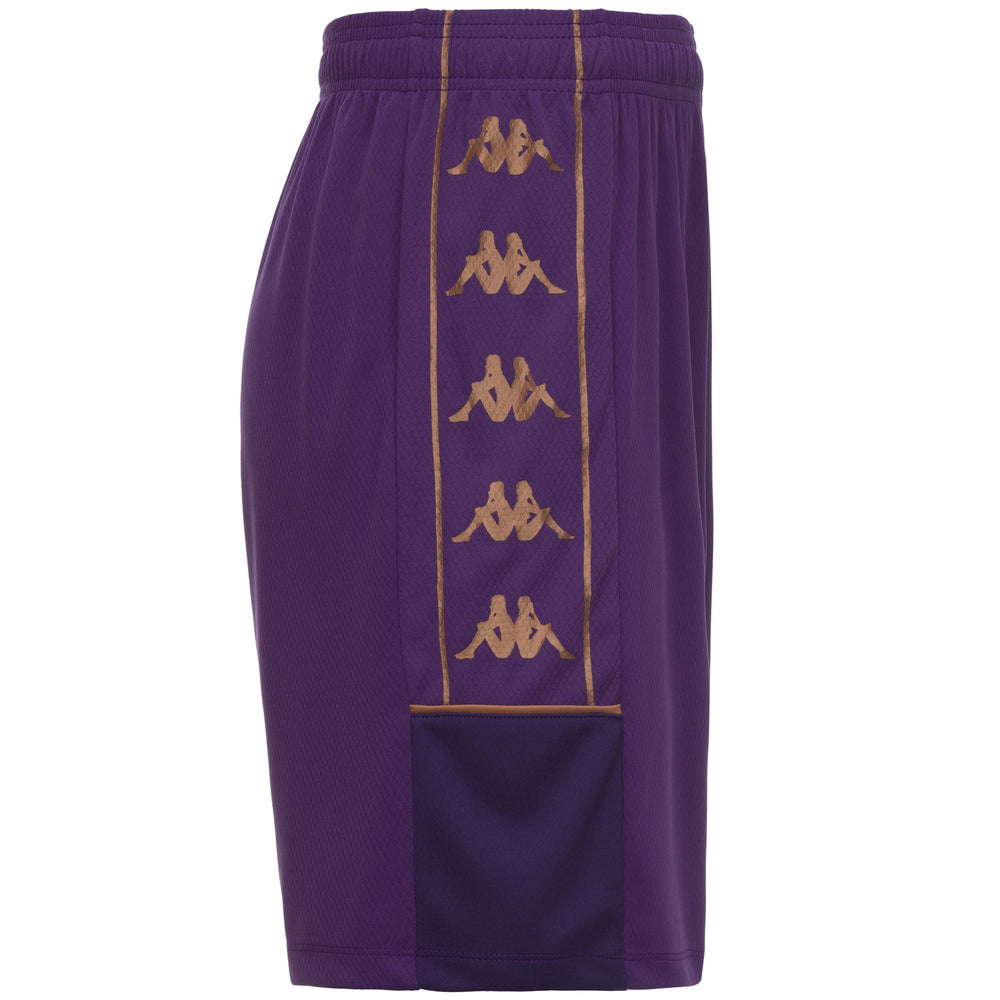 Short de football slim fit pour homme, violet, en tissu mesh 02