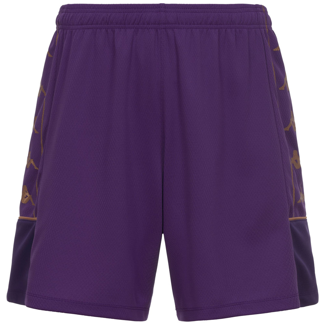 Short de football slim fit pour homme, violet, en tissu mesh 01