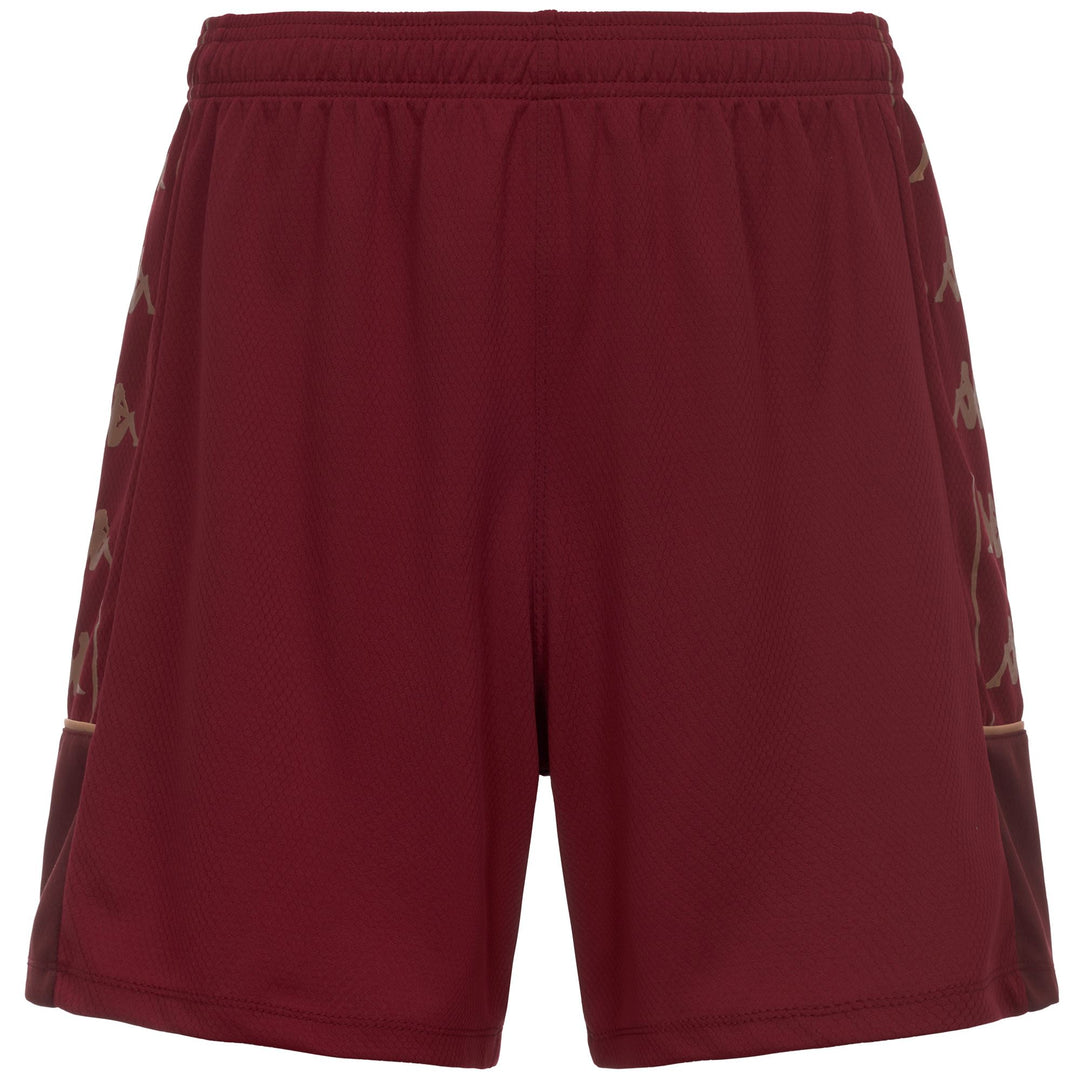 Short d'entraînement de football pour homme, coupe ajustée, en tissu mesh rouge 01
