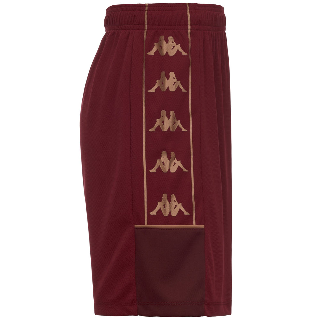 Short d'entraînement de football pour homme, coupe ajustée, en tissu mesh rouge main