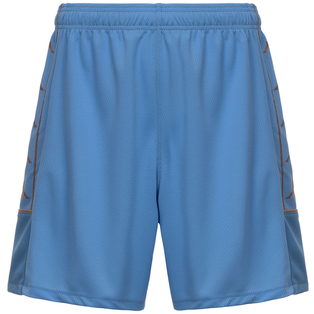 Short d'entraînement de football bleu pour homme, coupe ajustée, en tissu mesh 01