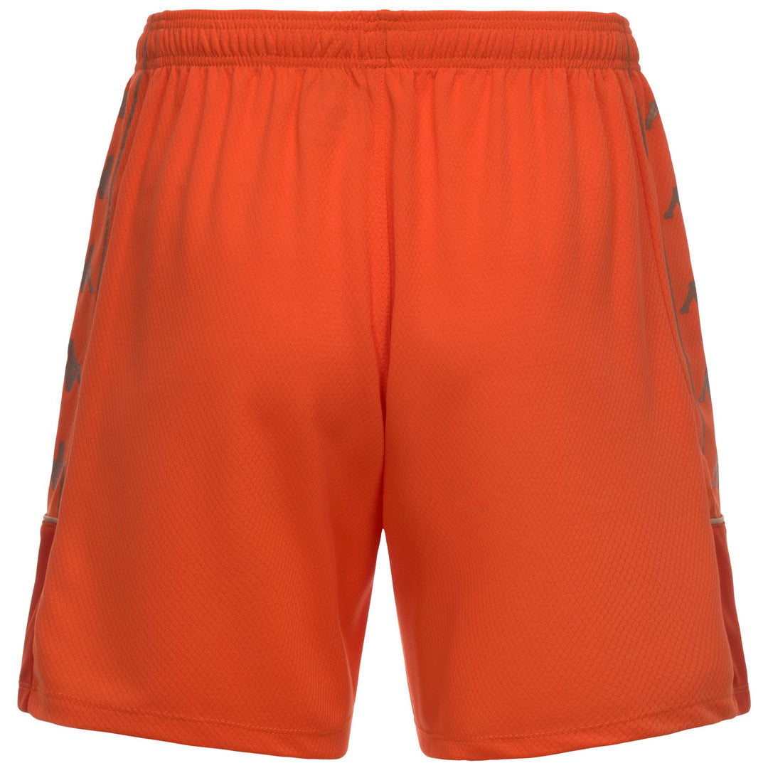 Short d'entraînement de football pour homme, coupe ajustée, en tissu mesh orange main