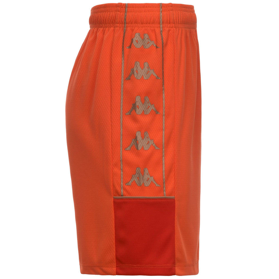 Orange Men's Slim Fit Soccer Training Shorts in Mesh Fabric main