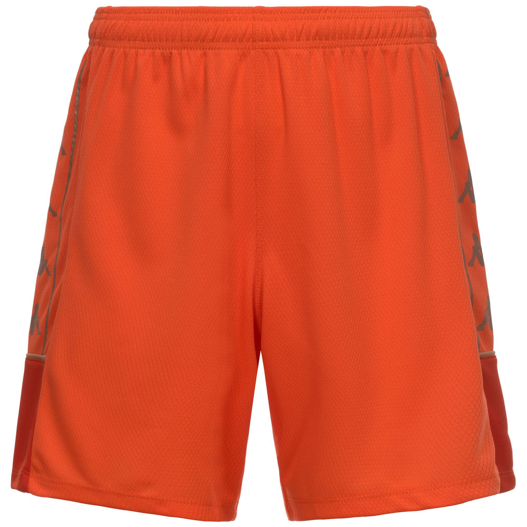 Orange Men's Slim Fit Soccer Training Shorts in Mesh Fabric 01