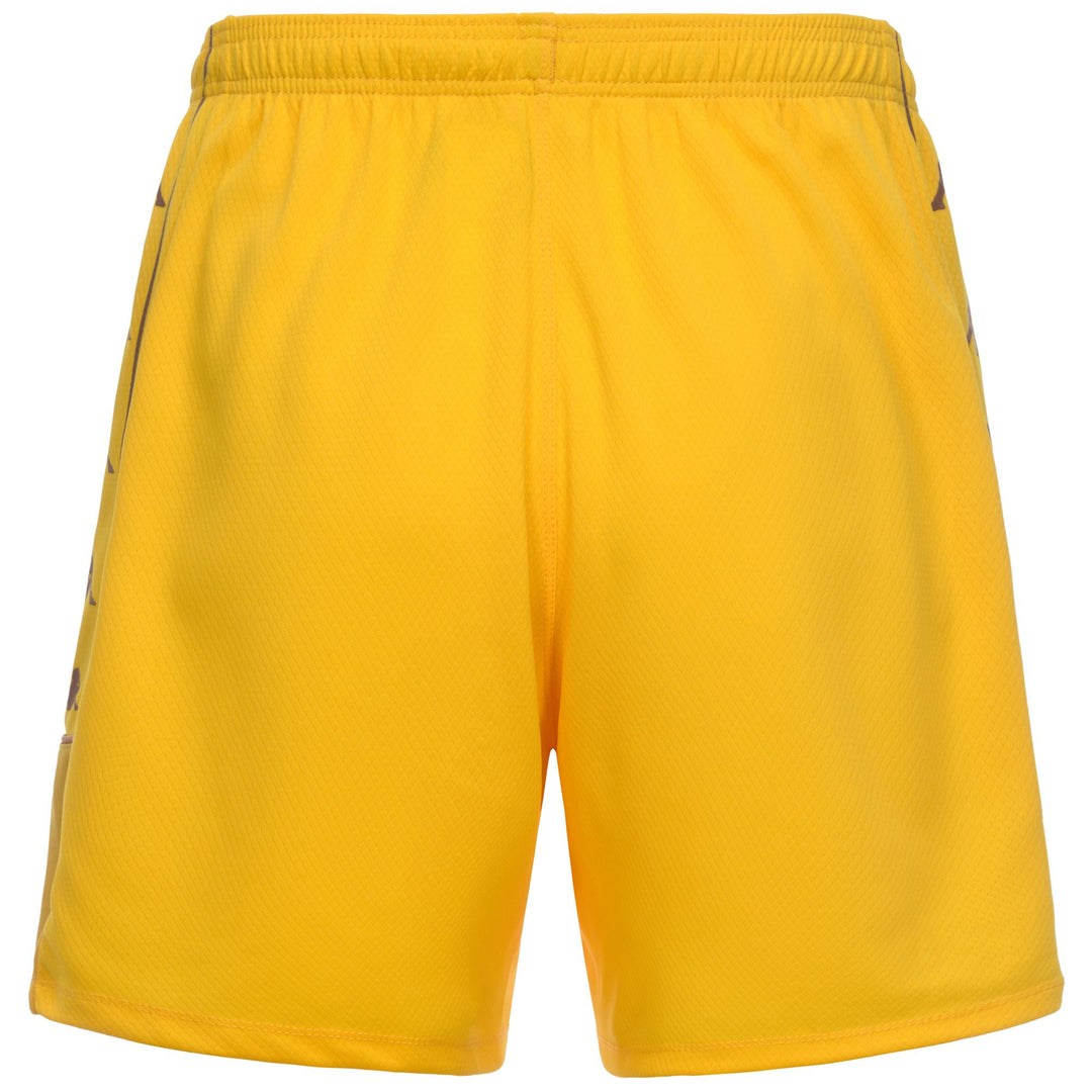 Yellow Men's Slim Fit Soccer Training Shorts in Mesh Fabric main