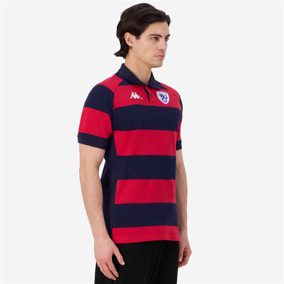 Blue Men's Rugby Piqué Regular Fit Polo Shirt main