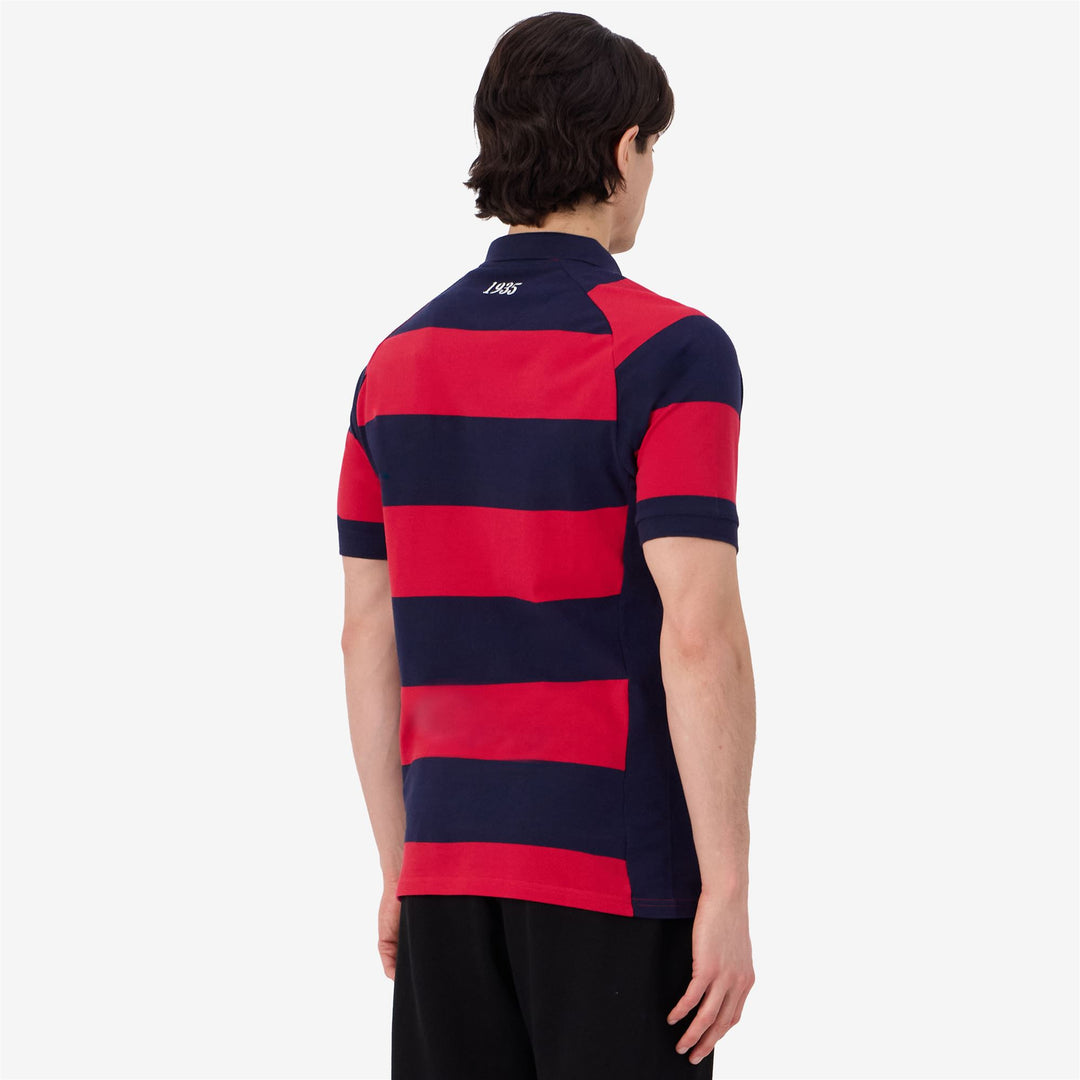 Blue Men's Rugby Piqué Regular Fit Polo Shirt main