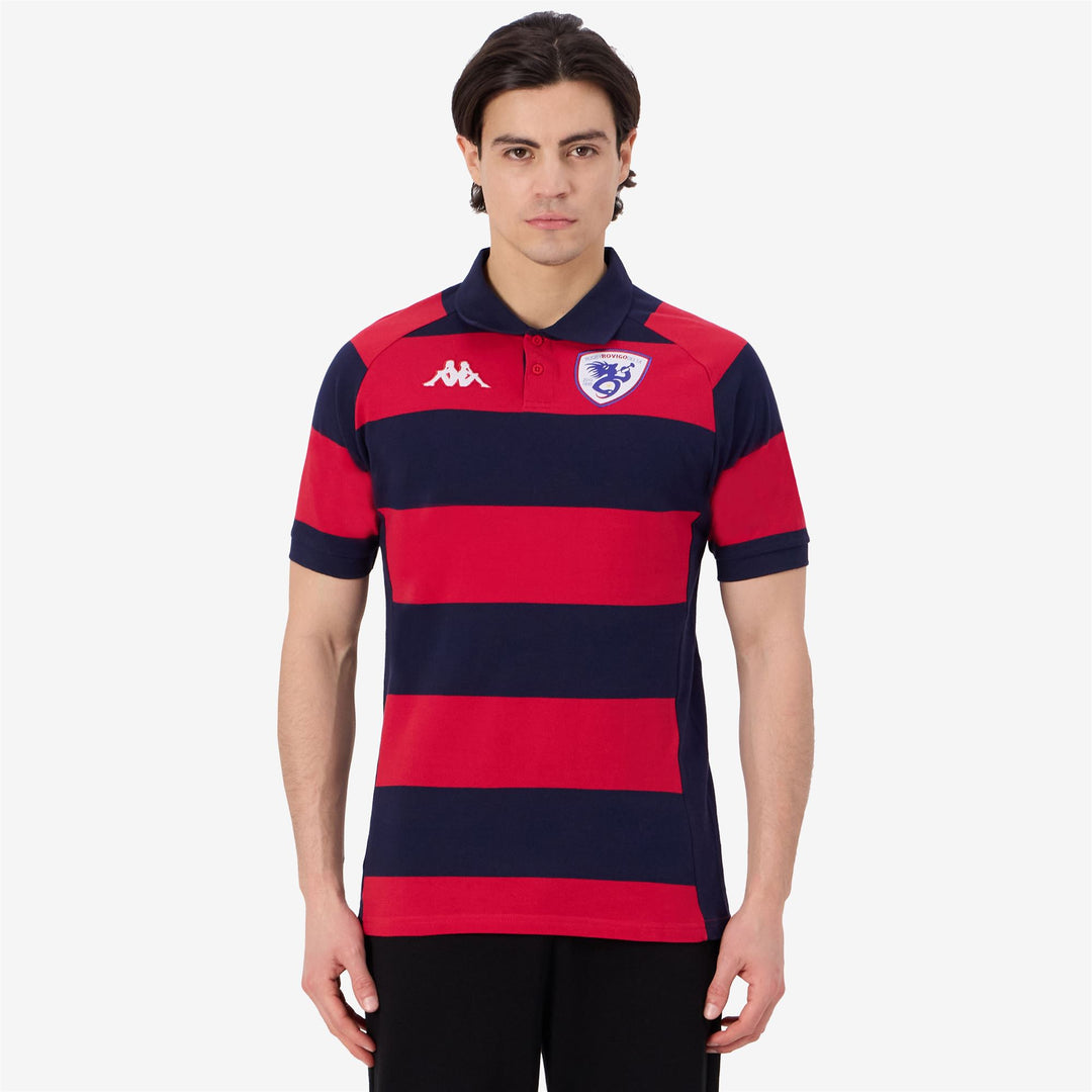 Blue Men's Rugby Piqué Regular Fit Polo Shirt main
