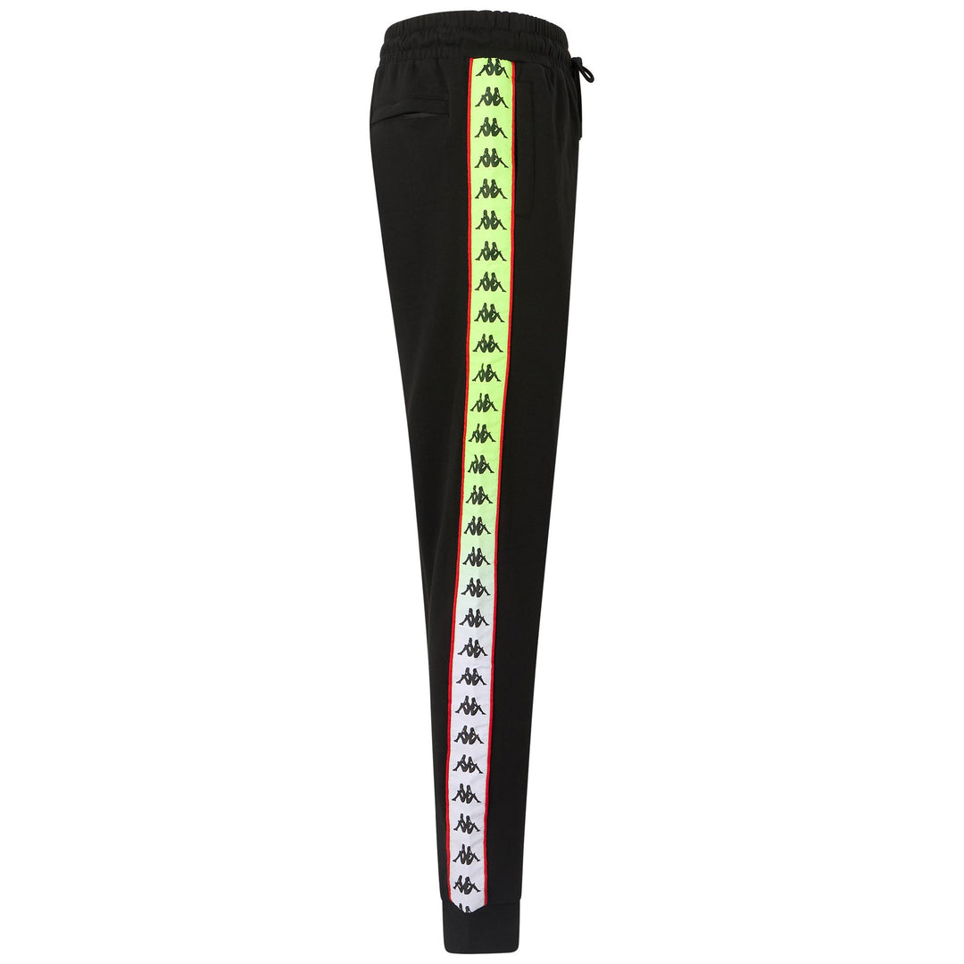 Pantalon de sport noir pour homme, coupe classique, en coton, avec poches latérales main