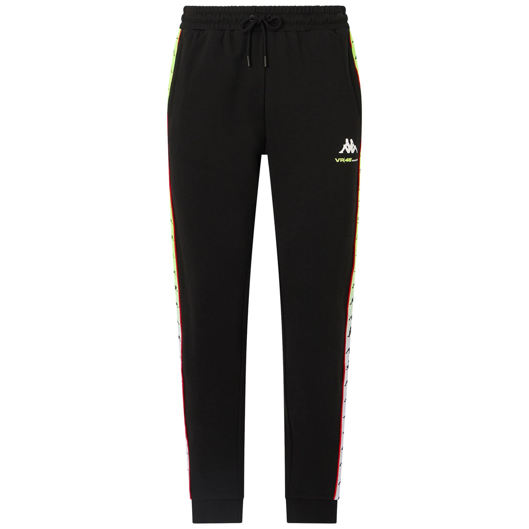 Pantalon de sport noir pour homme, coupe classique, en coton, avec poches latérales main