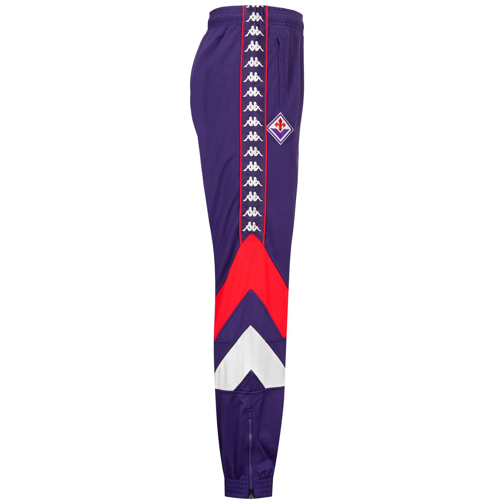 Violet Men's Oversize Soccer Pants with Fiorentina Team Patch 02