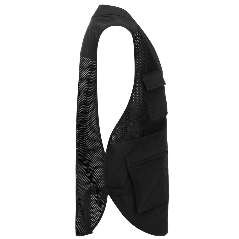 Chaleco de malla unisex negro con bolsillos cargo 02