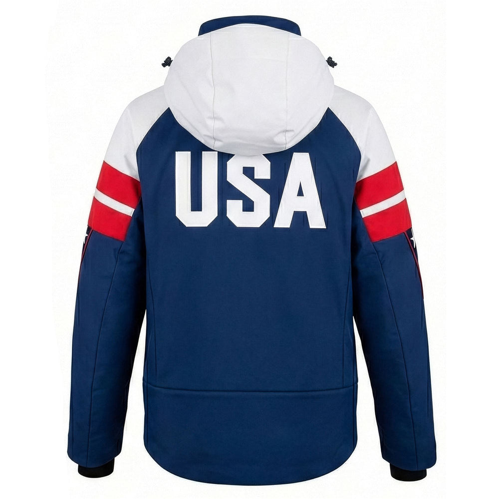 Blue Men's Regular Fit 3-in-1 Ski Jacket with Detachable Hood 02