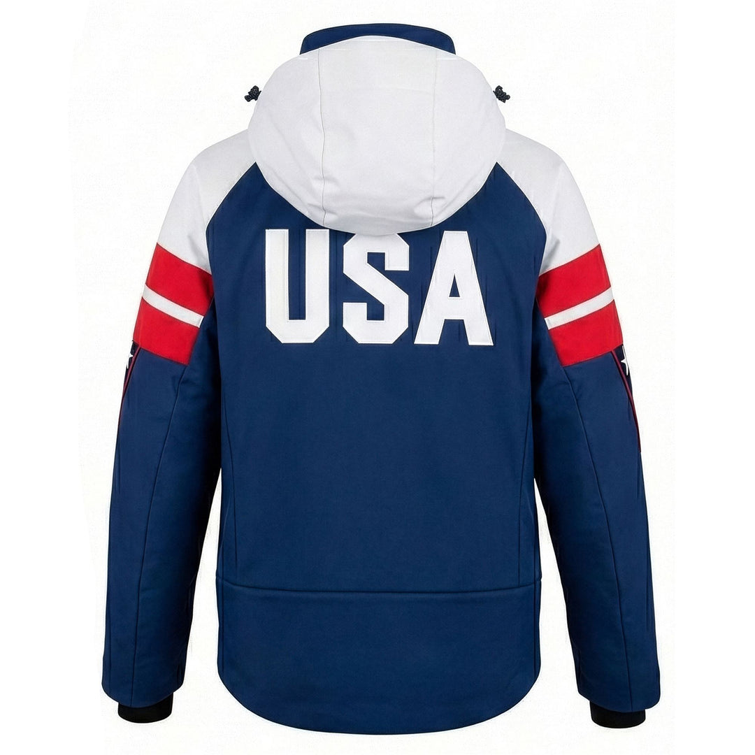 Blue Men's Regular Fit 3-in-1 Ski Jacket with Detachable Hood main