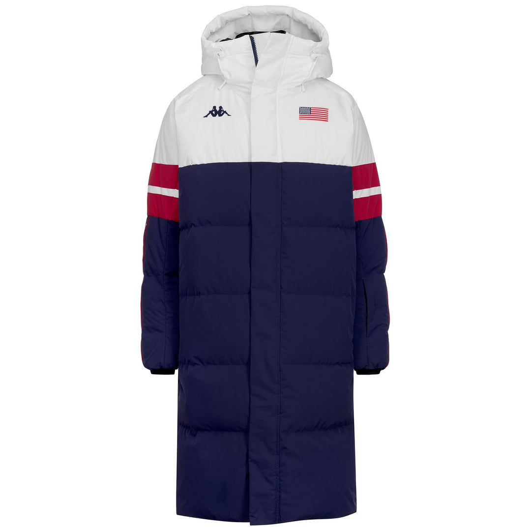 6CENTO 662B LONG USA - Jackets - Long - Unisex - BLUE CAVERN-RED TANGO-WHITE 01