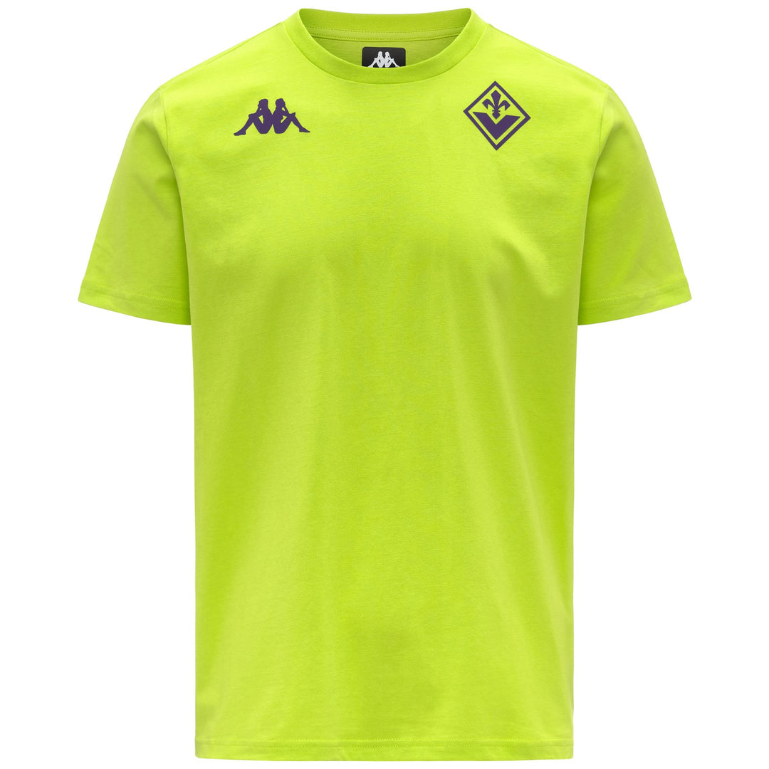 Acid green Men's Recycled Cotton T-Shirt with Logo 01