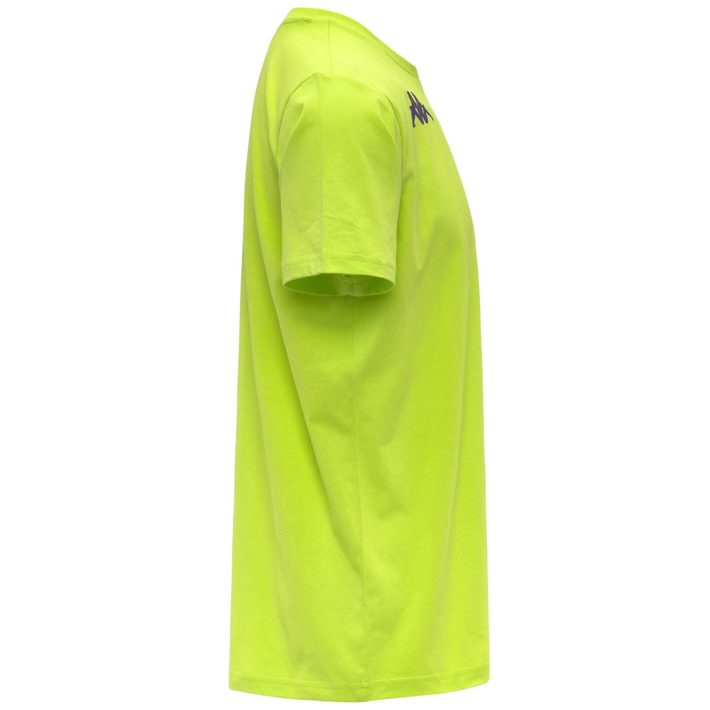 Acid green Men's Recycled Cotton T-Shirt with Logo 02