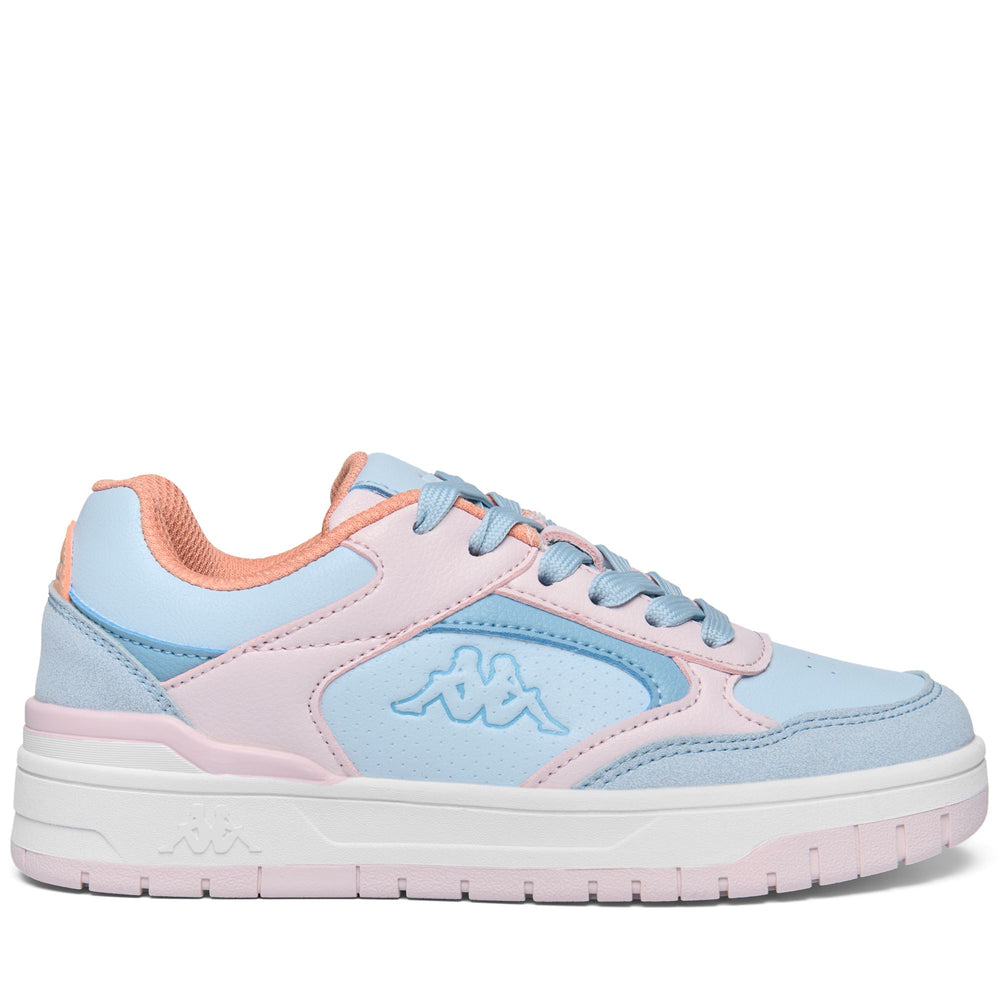 Baskets basses pour enfants, bleues et roses 02